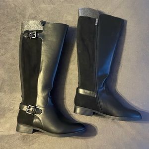 NWT Liz Claiborne Dallas Black Riding Boots 9.5W